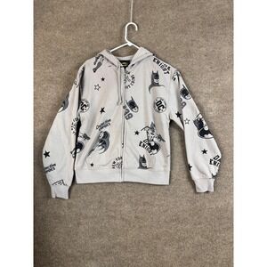 DC Comics Hoodie Mens M Beige Full Zip Graphic Batman Fleece Hooded Pockets